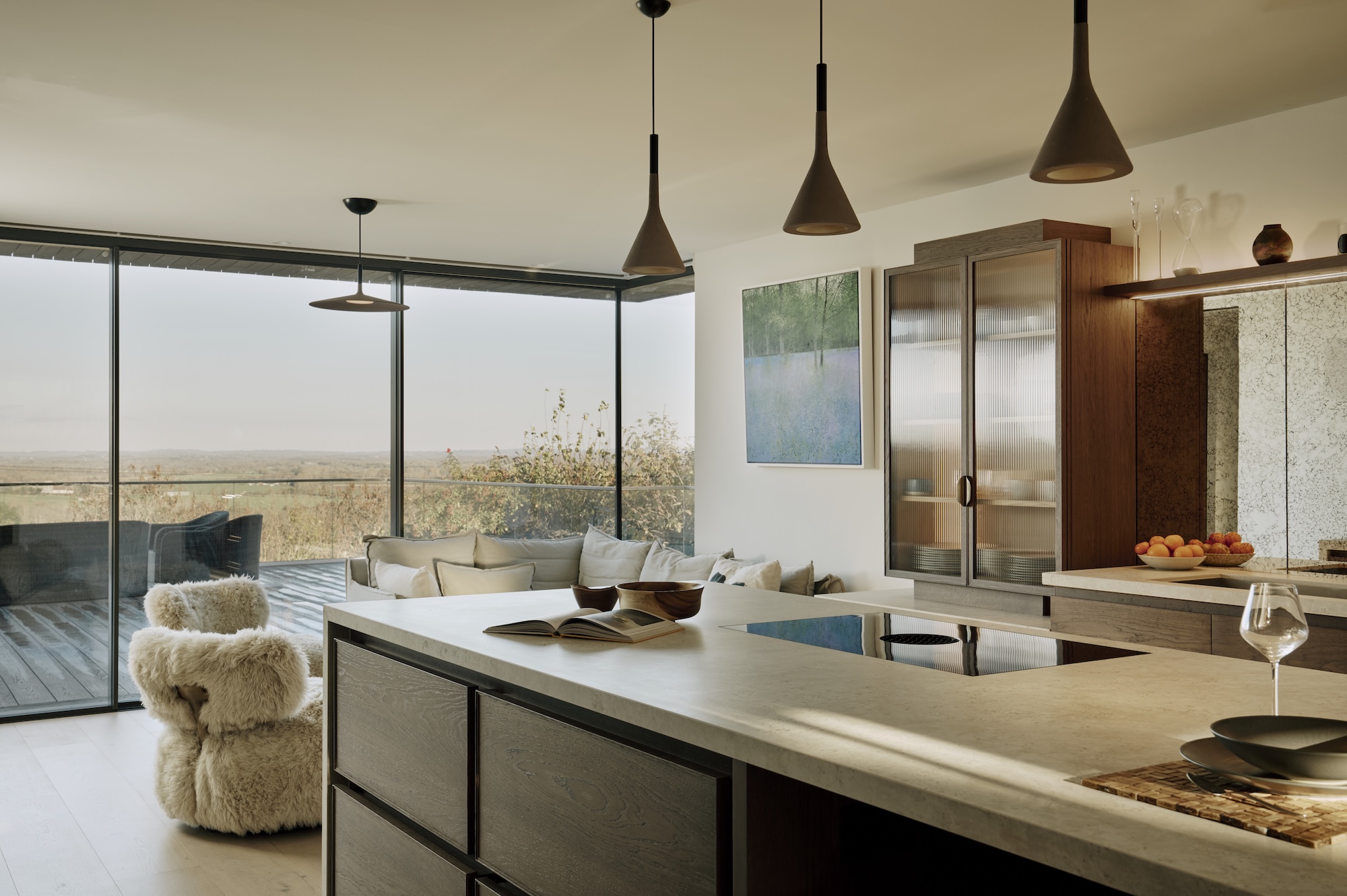 View of the South Downs from the Sussex Kitchen