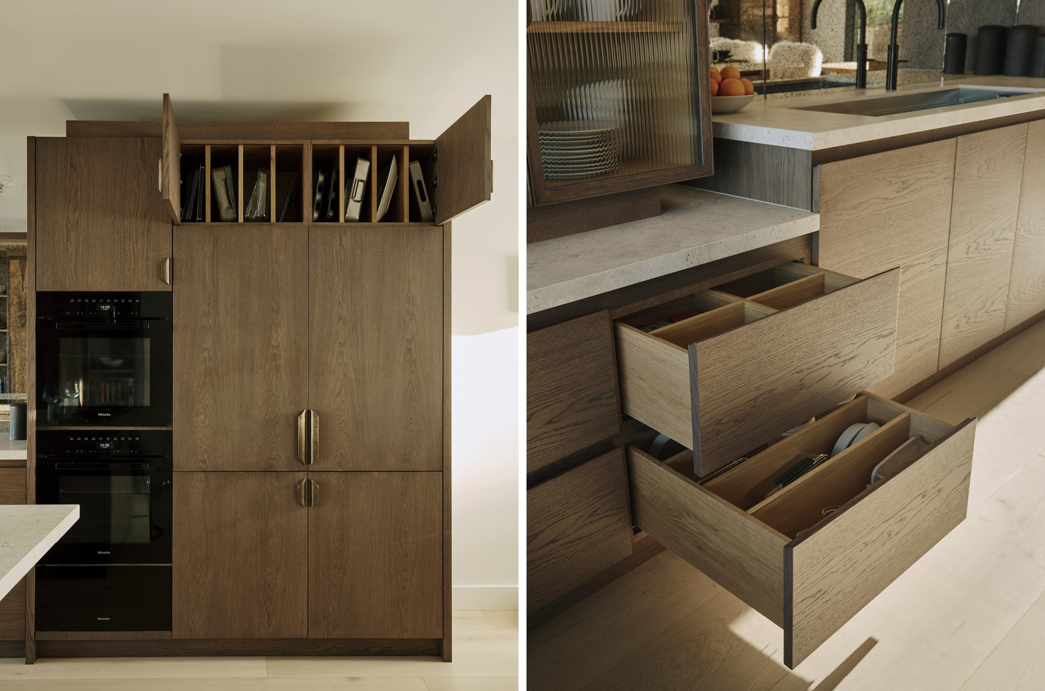 Bespoke storage available in the Sussex Kitchen